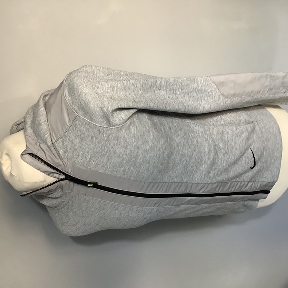 Nike Full Zip Track Top - Size S - Grey Marl - Fitted - Cotton - P2P 18” - Picture 2 of 9